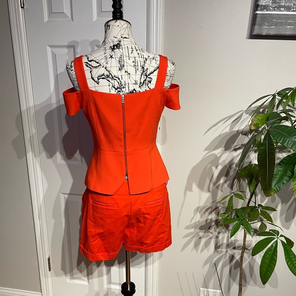 ✅Matching Set Top Blouse Off Shoulder Zip colorful Casual Dress Work Day Party - Picture 4 of 6